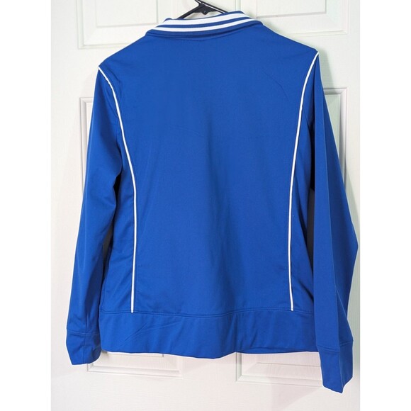 DANSKIN Soft Track Jacket Womens Large Blue White Full Zip Workout Athleisure - Picture 7 of 10